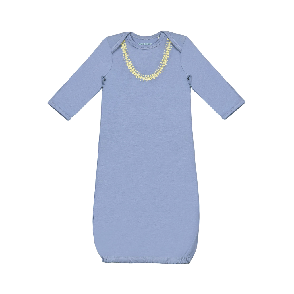 Lei Pua Kenikeni Bamboo Layette Gown: 0-3M
