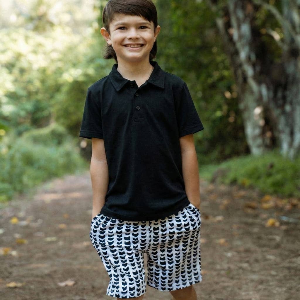 Shell-ish Bamboo Drawstring Shorts: 2T