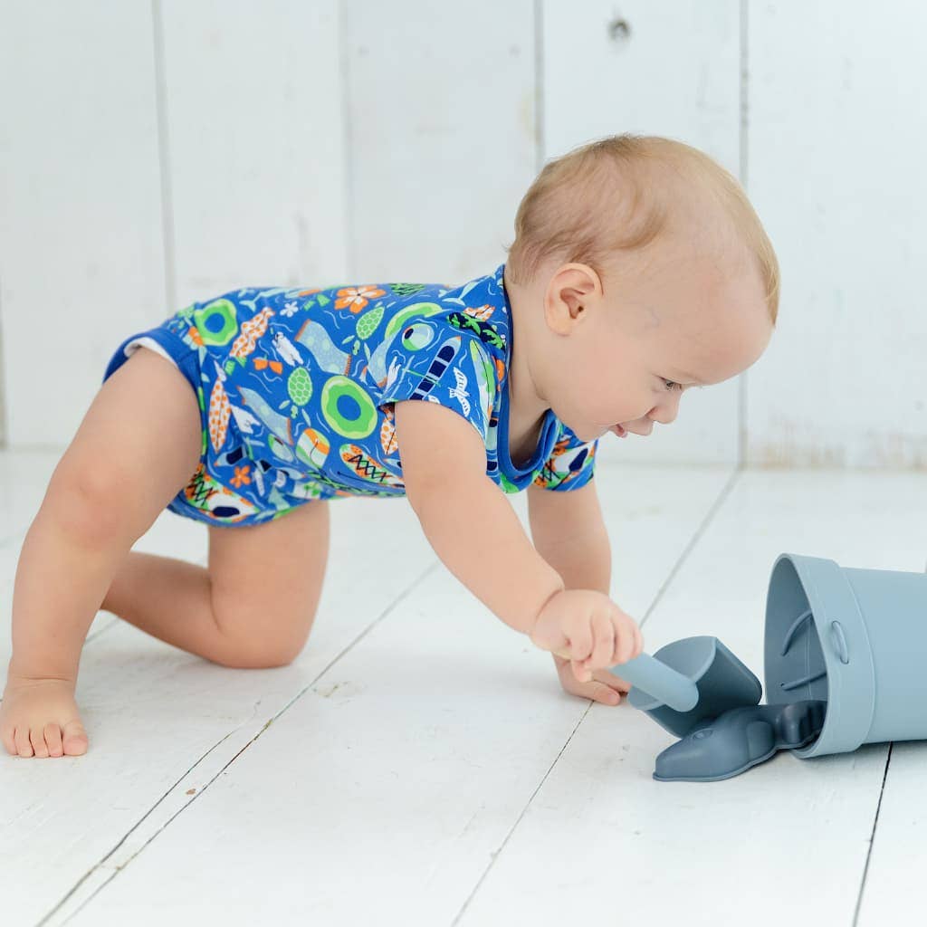 Beach Day Bamboo Onesie: 6-12M