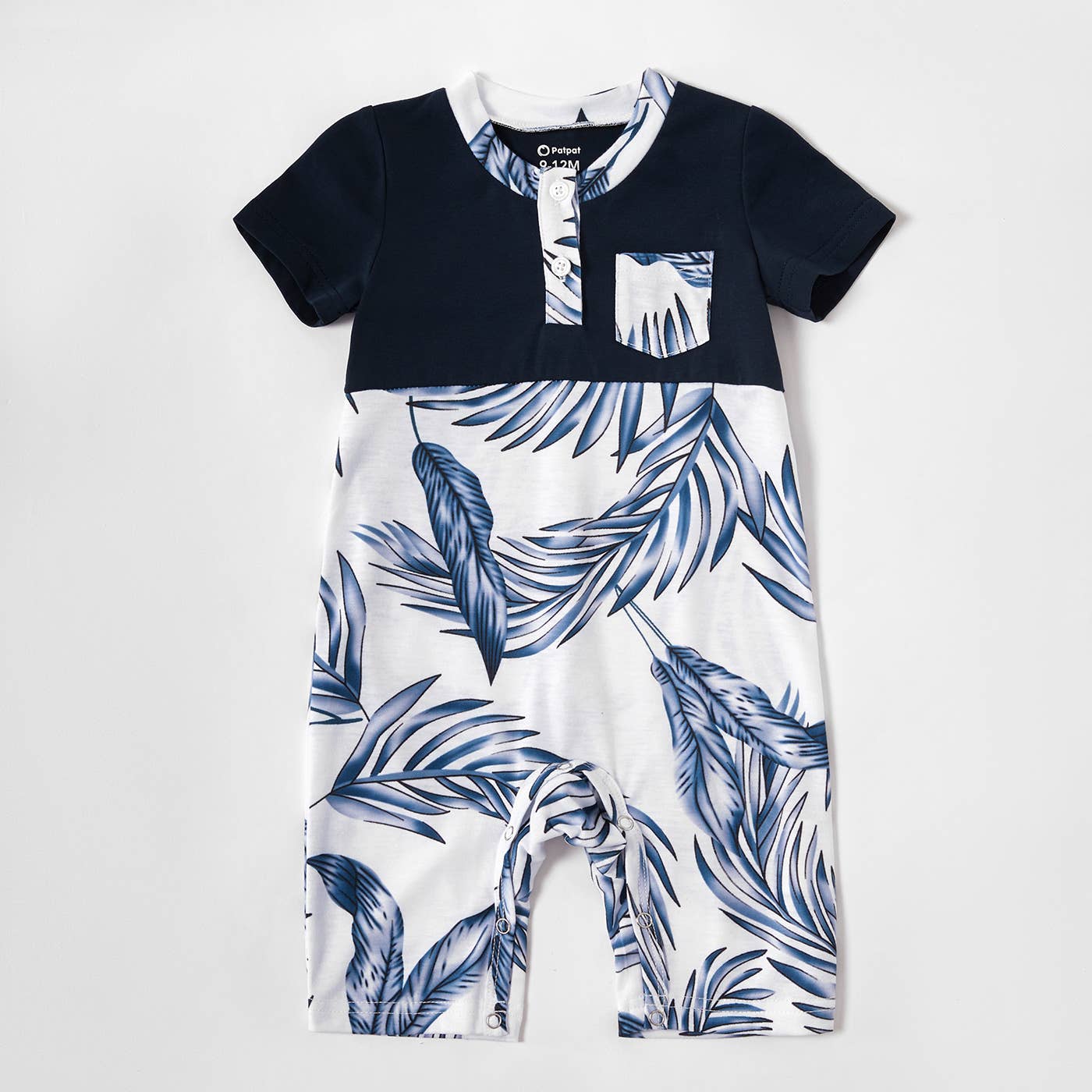 Palm Dress: Blue 3-4T