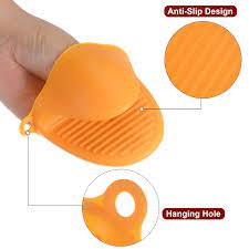 New Silicone Oven Mitts, Light Orange