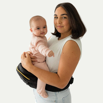 The Tushbaby Hip Carrier: Black & Gold / Tushbaby
