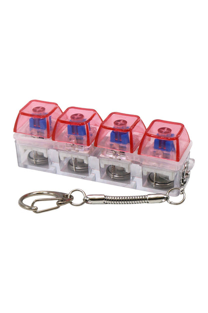 LED Light-Up Clear Clicky Keycap Keychain