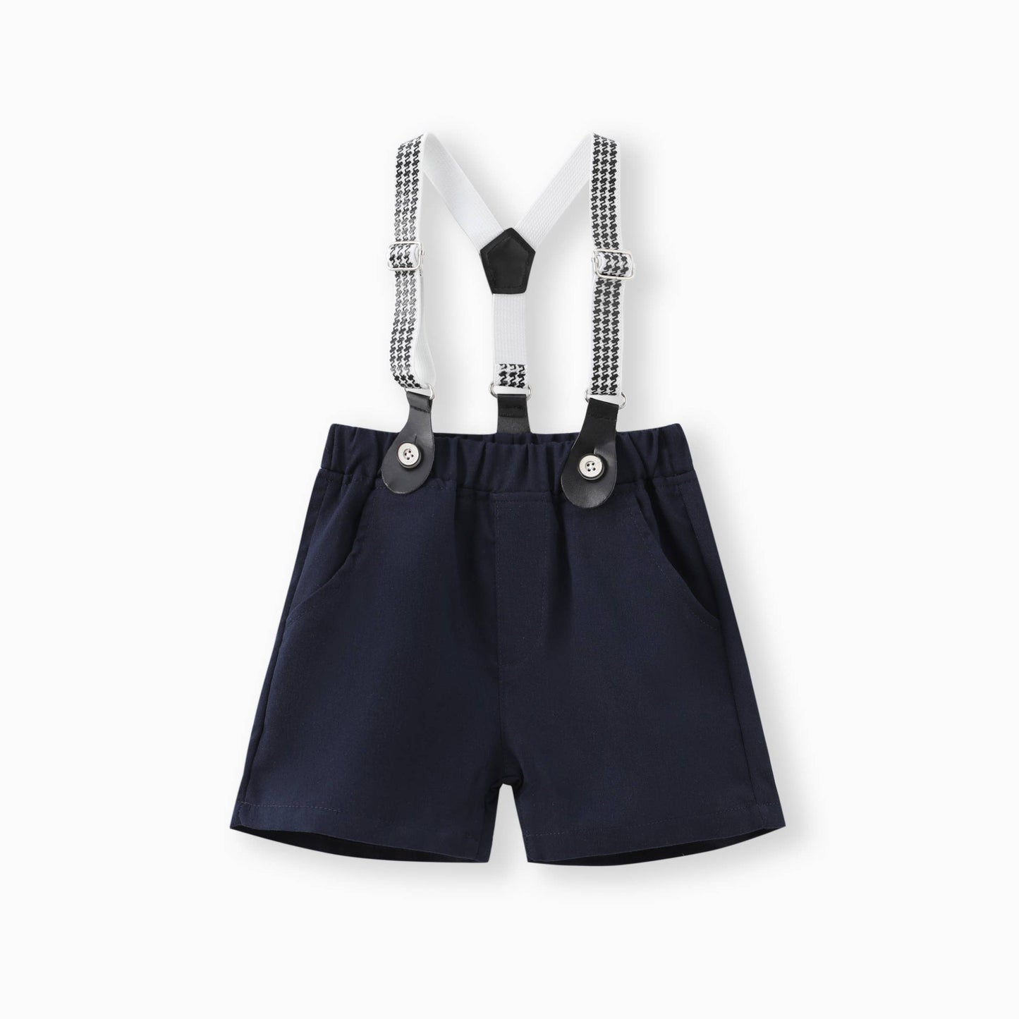 Bow Tie Shirt Shorts Set: Green / 3-4 Years