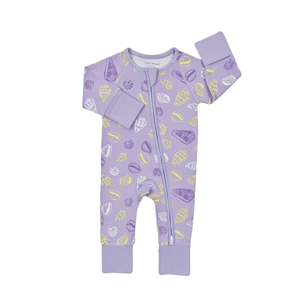 Shell Pop Bamboo Coverall: 6-9M