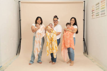 Yellow Pua Melia Kapa Moe - Hawaiian Bamboo Swaddle