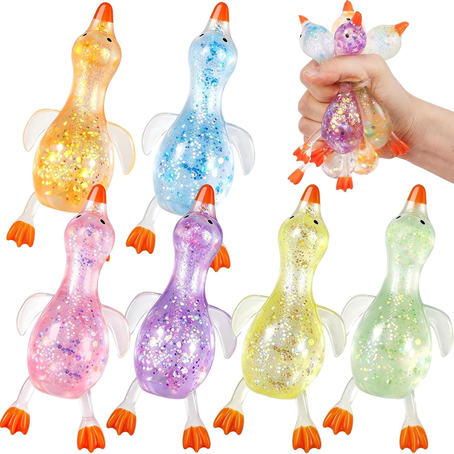 Glitter Long Duck Squishy