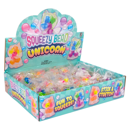 (T) 2" SQUEEZY BEAD UNICORN