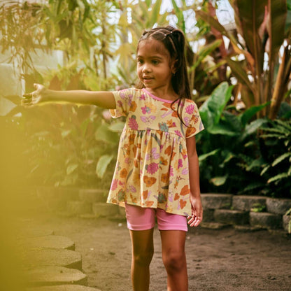 Roots & Blooms Short Sleeve Top and Shorts Set: 18-24M