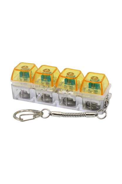 LED Light-Up Clear Clicky Keycap Keychain