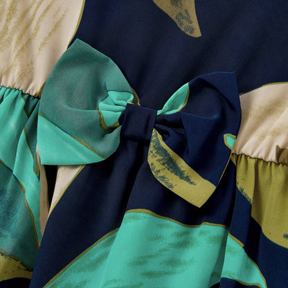 Leaf Dress: Blue: 4-5 Years