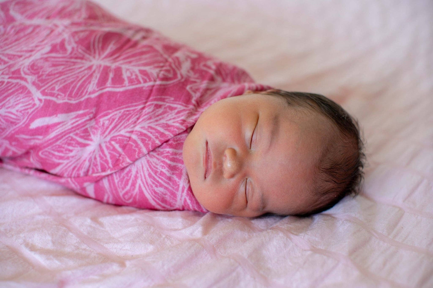 Pink Kalo Scribble Bamboo Muslin Kapa Moe (Swaddle Blanket)
