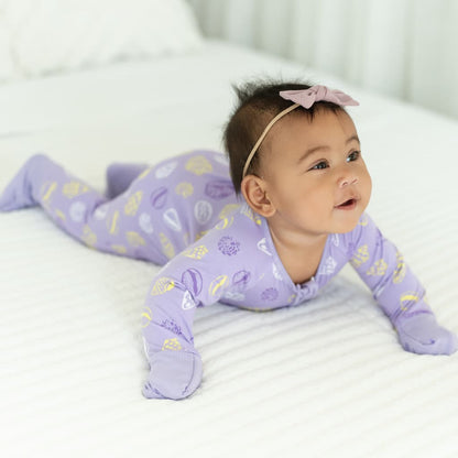 Shell Pop Bamboo Coverall: 6-9M