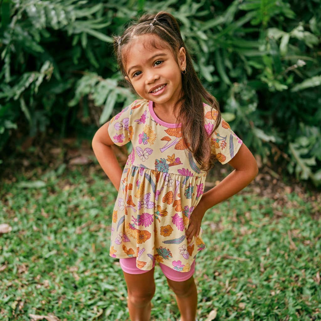 Roots & Blooms Short Sleeve Top and Shorts Set: 12-18M