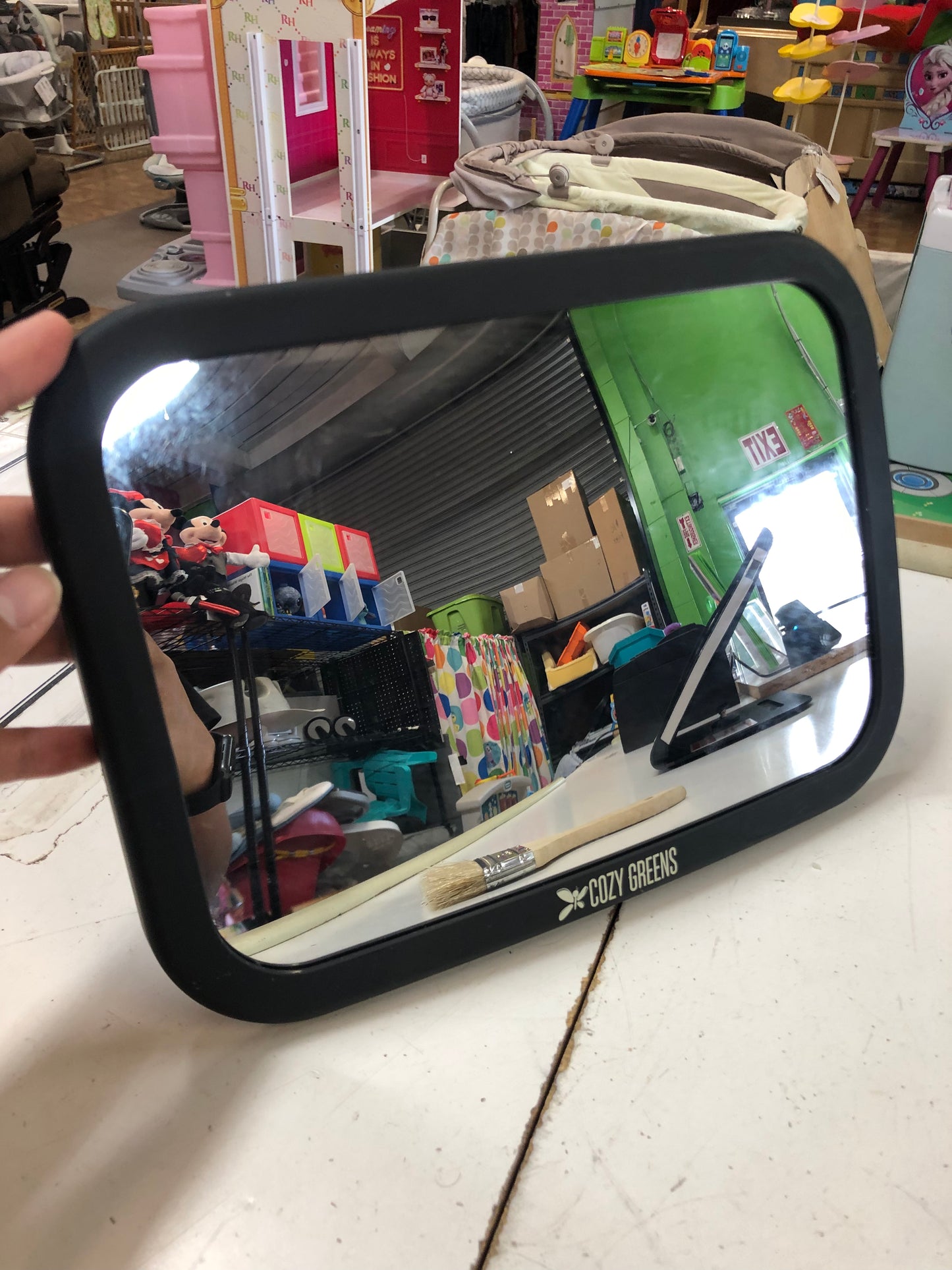 Cozy Greens Car Mirror