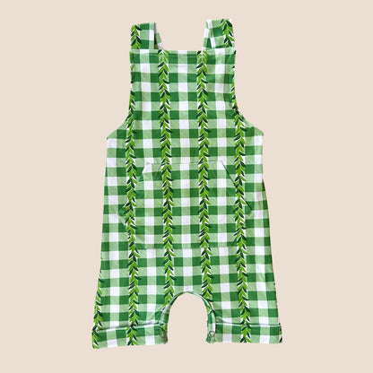 Maile Lei Gingham Overalls