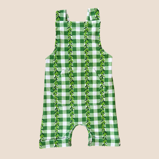Maile Lei Gingham Overalls