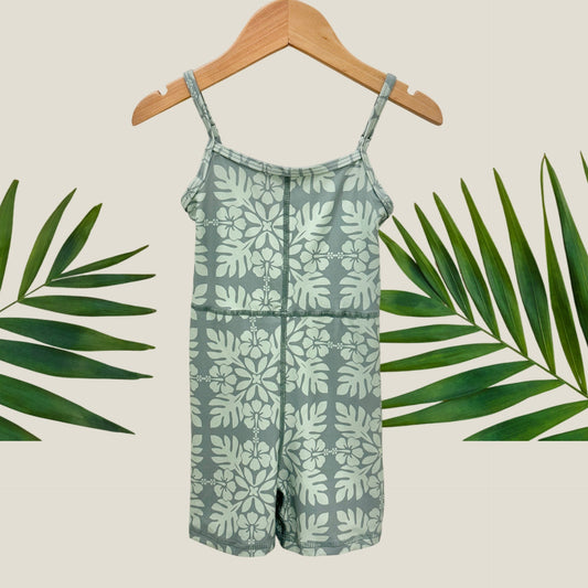Olive Green Tropical Quilt Sierra Jumpsuit