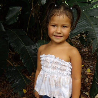 Tropical Cream Palaka Ka'a Tube Top