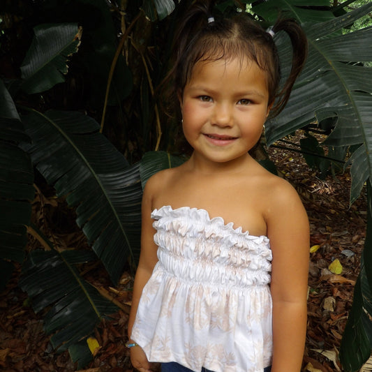 Tropical Cream Palaka Ka'a Tube Top