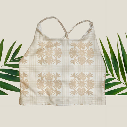 Tropical Cream Palaka Scarlett Top