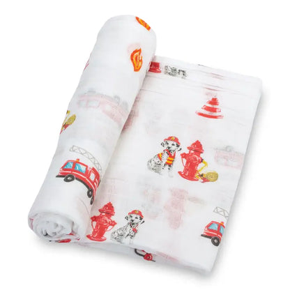 Lollybanks Muslin Swaddle Blanket, Firedog