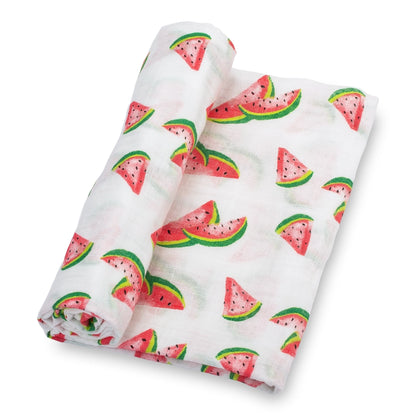 Lollybanks Muslin Swaddle Blanket, Watermelon