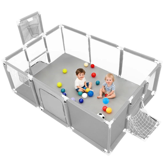 Baby Playpen 71"x48", Gray