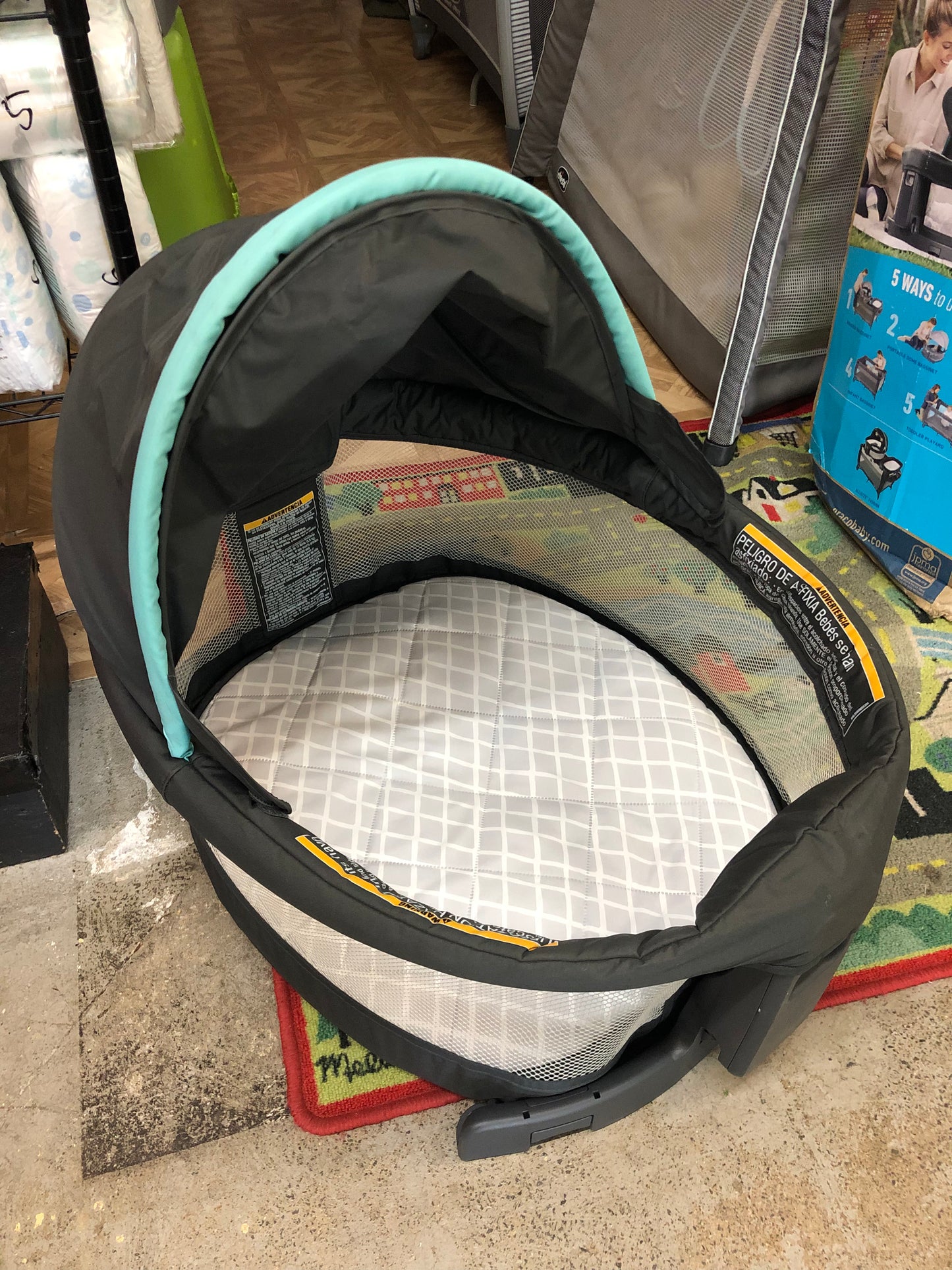 Graco Bassinet, Grey/Teal